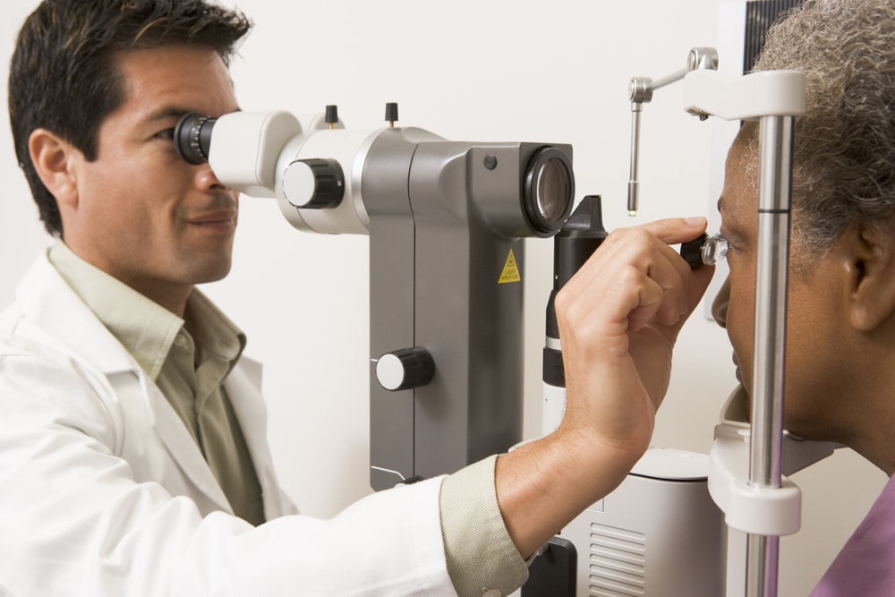 Doctor examining a patients eye